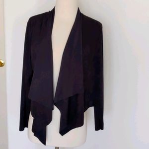 Black front draped jacket